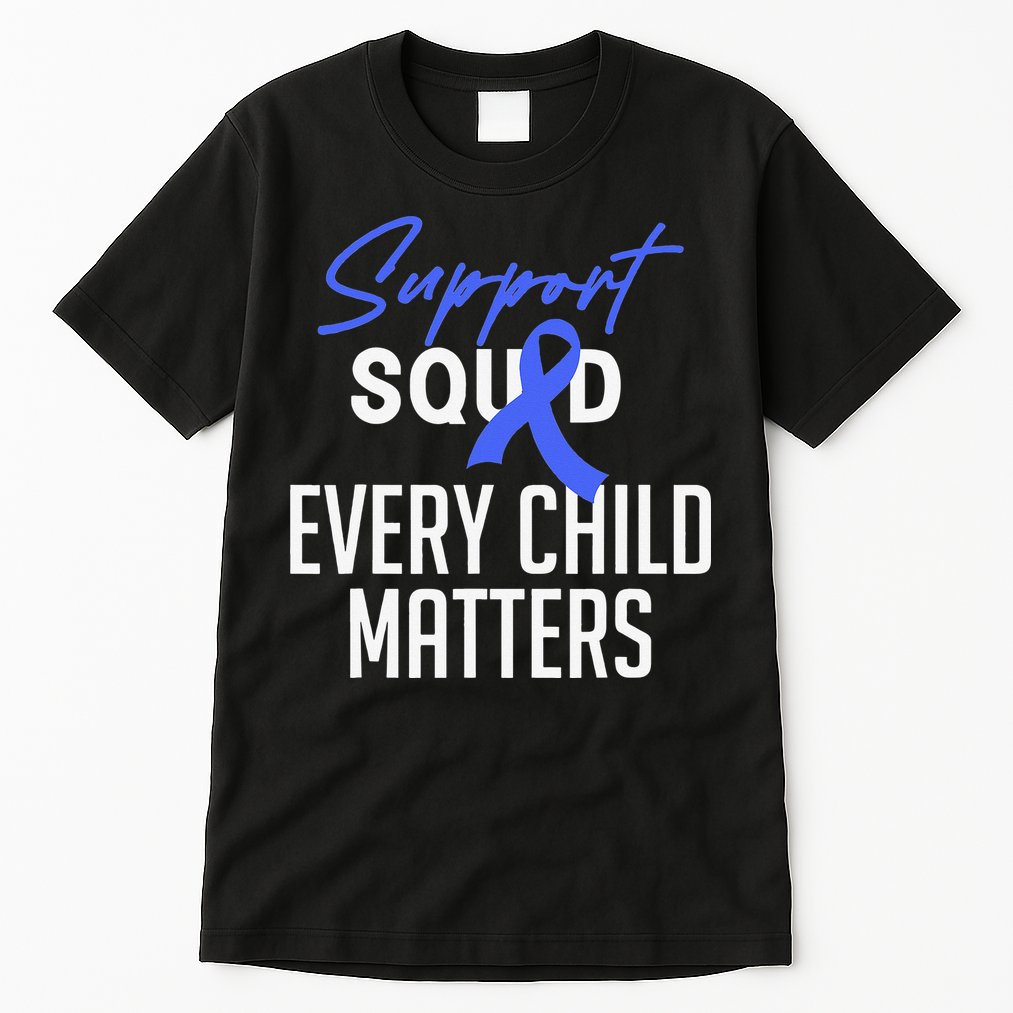 Child Abuse Prevention Awareness Month Blue Ribbon Trex Tall T-Shirt
