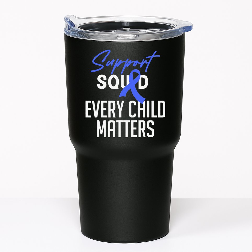 Child Abuse Prevention Awareness Month Blue Ribbon Trex Tumbler