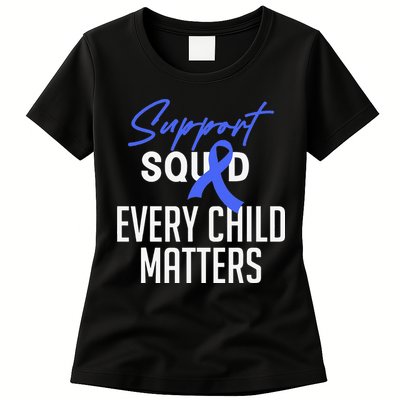 Child Abuse Prevention Awareness Month Blue Ribbon Trex Womens T-Shirt