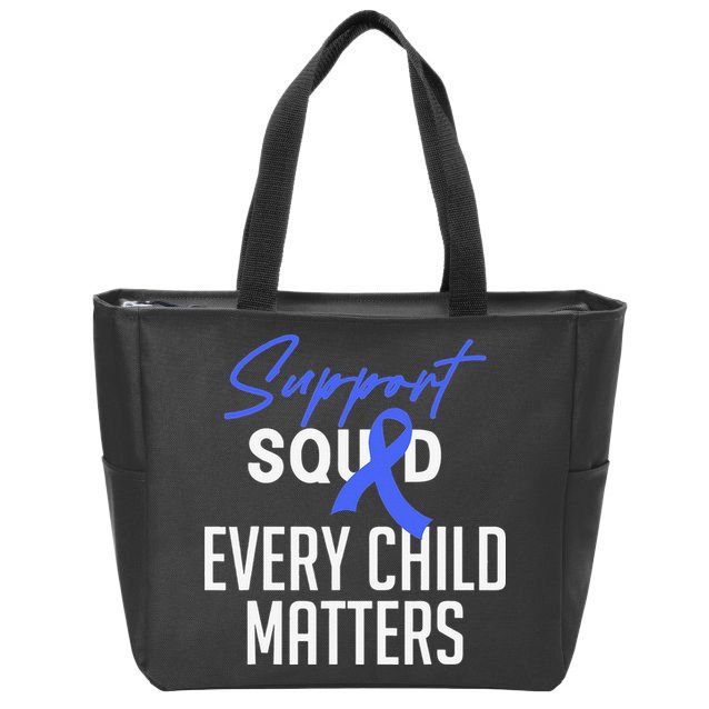 Child Abuse Prevention Awareness Month Blue Ribbon Trex Zip Tote Bag