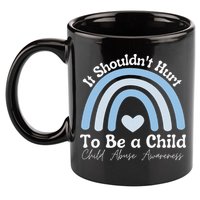Child Abuse Prevention Awareness Month Rainbow 11oz C Handle Ceramic Mug