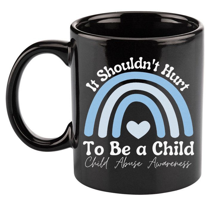 Child Abuse Prevention Awareness Month Rainbow 11oz C Handle Ceramic Mug