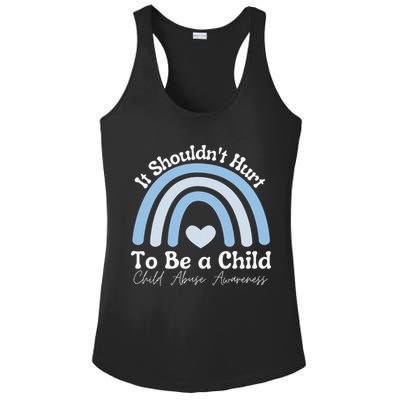 Child Abuse Prevention Awareness Month Rainbow Ladies PosiCharge Competitor Racerback Tank