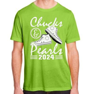 Chucks And Pearls Kamala Harris 2024 Usa Election 2024 Adult ChromaSoft Performance T-Shirt