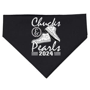 Chucks And Pearls Kamala Harris 2024 Usa Election 2024 USA-Made Doggie Bandana