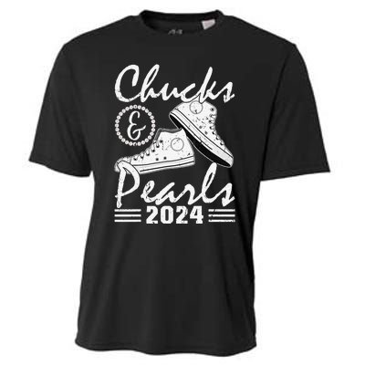 Chucks And Pearls Kamala Harris 2024 Usa Election 2024 Cooling Performance Crew T-Shirt