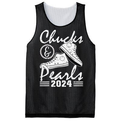 Chucks And Pearls Kamala Harris 2024 Usa Election 2024 Mesh Reversible Basketball Jersey Tank