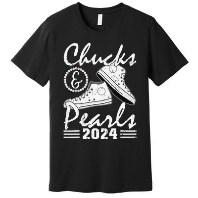 Chucks And Pearls Kamala Harris 2024 Usa Election 2024 Premium T-Shirt