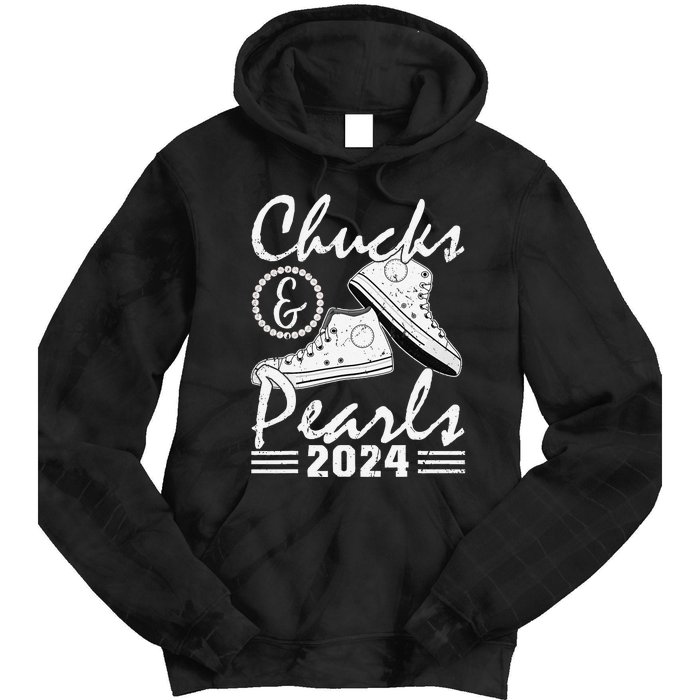 Chucks And Pearls Kamala Harris 2024 Usa Election 2024 Tie Dye Hoodie