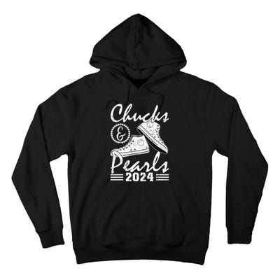 Chucks And Pearls Kamala Harris 2024 Usa Election 2024 Tall Hoodie