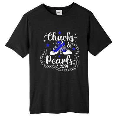 Chucks And Pearls Kamala Harris 2024 Meme Vote President Tall Fusion ChromaSoft Performance T-Shirt