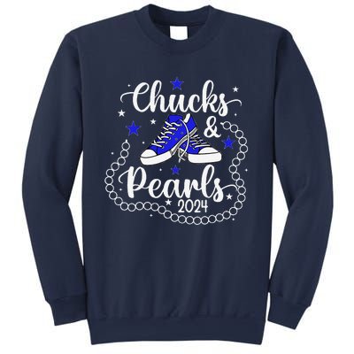 Chucks And Pearls Kamala Harris 2024 Meme Vote President Sweatshirt