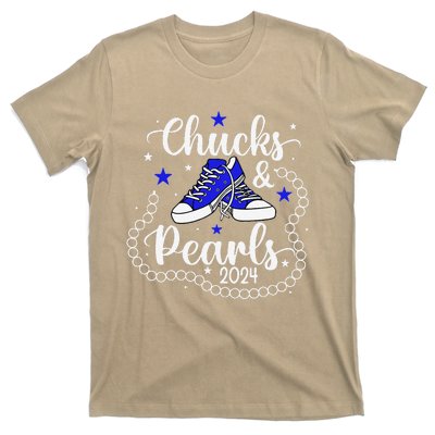 Chucks And Pearls Kamala Harris 2024 Meme Vote President T-Shirt