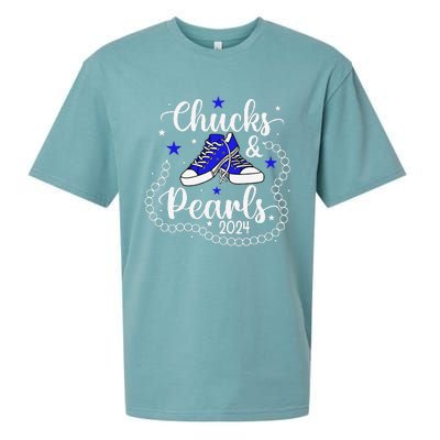 Chucks And Pearls Kamala Harris 2024 Meme Vote President Sueded Cloud Jersey T-Shirt