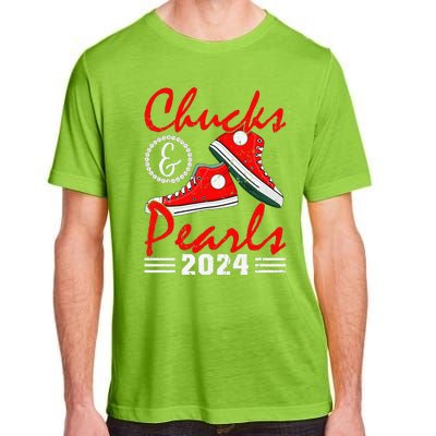 Chucks And Pearls Kamala Harris 2024 Usa Election 2024 Adult ChromaSoft Performance T-Shirt