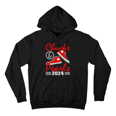 Chucks And Pearls Kamala Harris 2024 Usa Election 2024 Hoodie