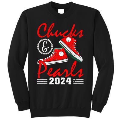 Chucks And Pearls Kamala Harris 2024 Usa Election 2024 Sweatshirt