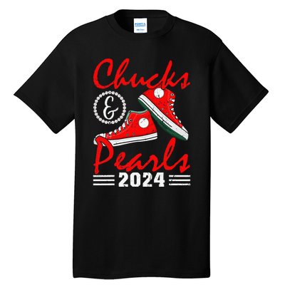 Chucks And Pearls Kamala Harris 2024 Usa Election 2024 Tall T-Shirt