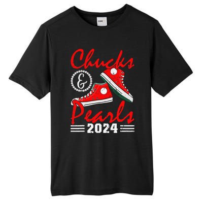 Chucks And Pearls Kamala Harris 2024 Usa Election 2024 Tall Fusion ChromaSoft Performance T-Shirt