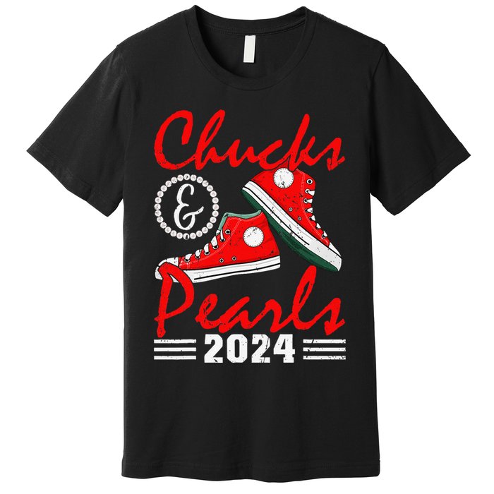 Chucks And Pearls Kamala Harris 2024 Usa Election 2024 Premium T-Shirt