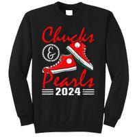 Chucks And Pearls Kamala Harris 2024 Usa Election 2024 Tall Sweatshirt