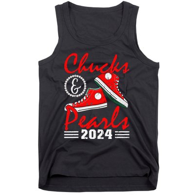 Chucks And Pearls Kamala Harris 2024 Usa Election 2024 Tank Top