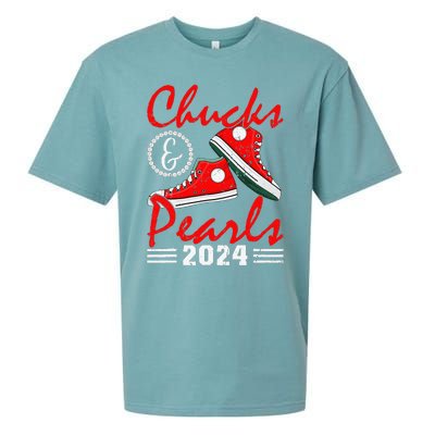 Chucks And Pearls Kamala Harris 2024 Usa Election 2024 Sueded Cloud Jersey T-Shirt