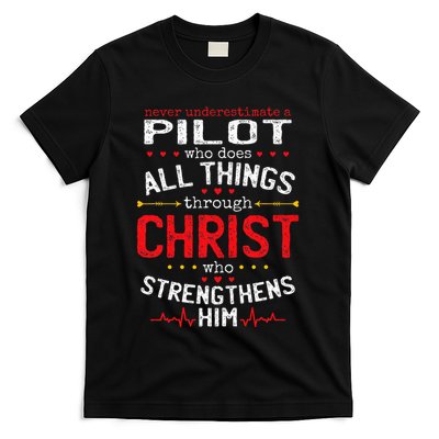 Christian Aviation Pilot And Christianity Airplane Lover T-Shirt