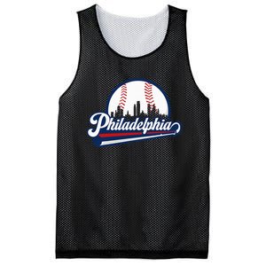 Cityscape Art Print Philadelphia Skyline in Bold Typography Mesh Reversible Basketball Jersey Tank