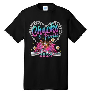 Chucks And Pearls Kamala Harris 2024 For President 47 Tall T-Shirt