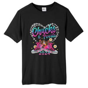 Chucks And Pearls Kamala Harris 2024 For President 47 Tall Fusion ChromaSoft Performance T-Shirt