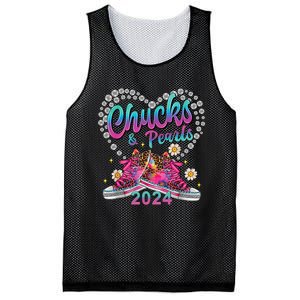 Chucks And Pearls Kamala Harris 2024 For President 47 Mesh Reversible Basketball Jersey Tank