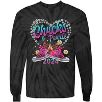 Chucks And Pearls Kamala Harris 2024 For President 47 Tie-Dye Long Sleeve Shirt