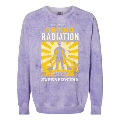 Cancer Awareness Patient Warrior Chemo Radiation Therapy Colorblast Crewneck Sweatshirt