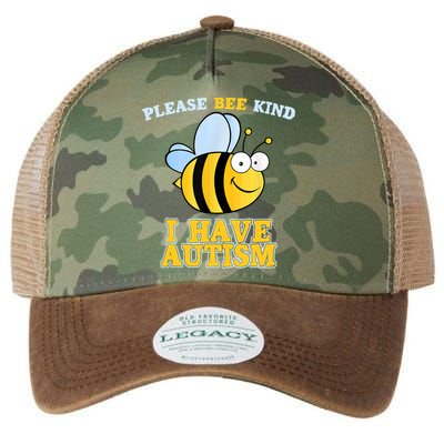 Cute Autism - Please Bee Kind I Have Autism Legacy Tie Dye Trucker Hat