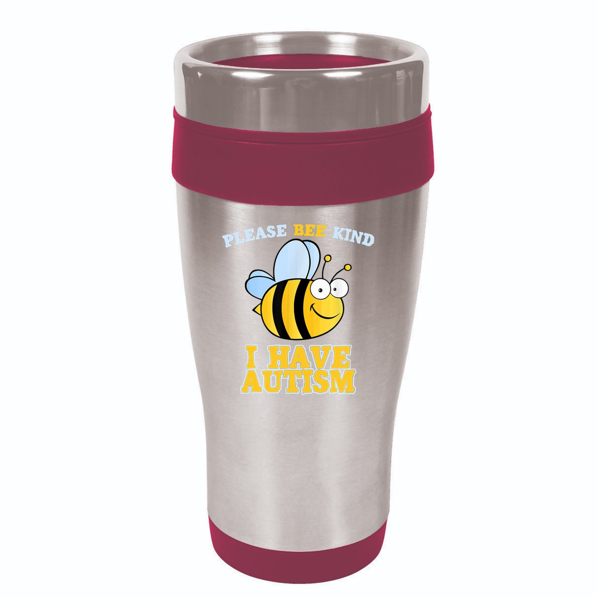 Cute Autism - Please Bee Kind I Have Autism 16oz Travel Tumbler