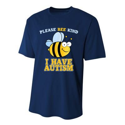 Cute Autism - Please Bee Kind I Have Autism Performance Sprint T-Shirt