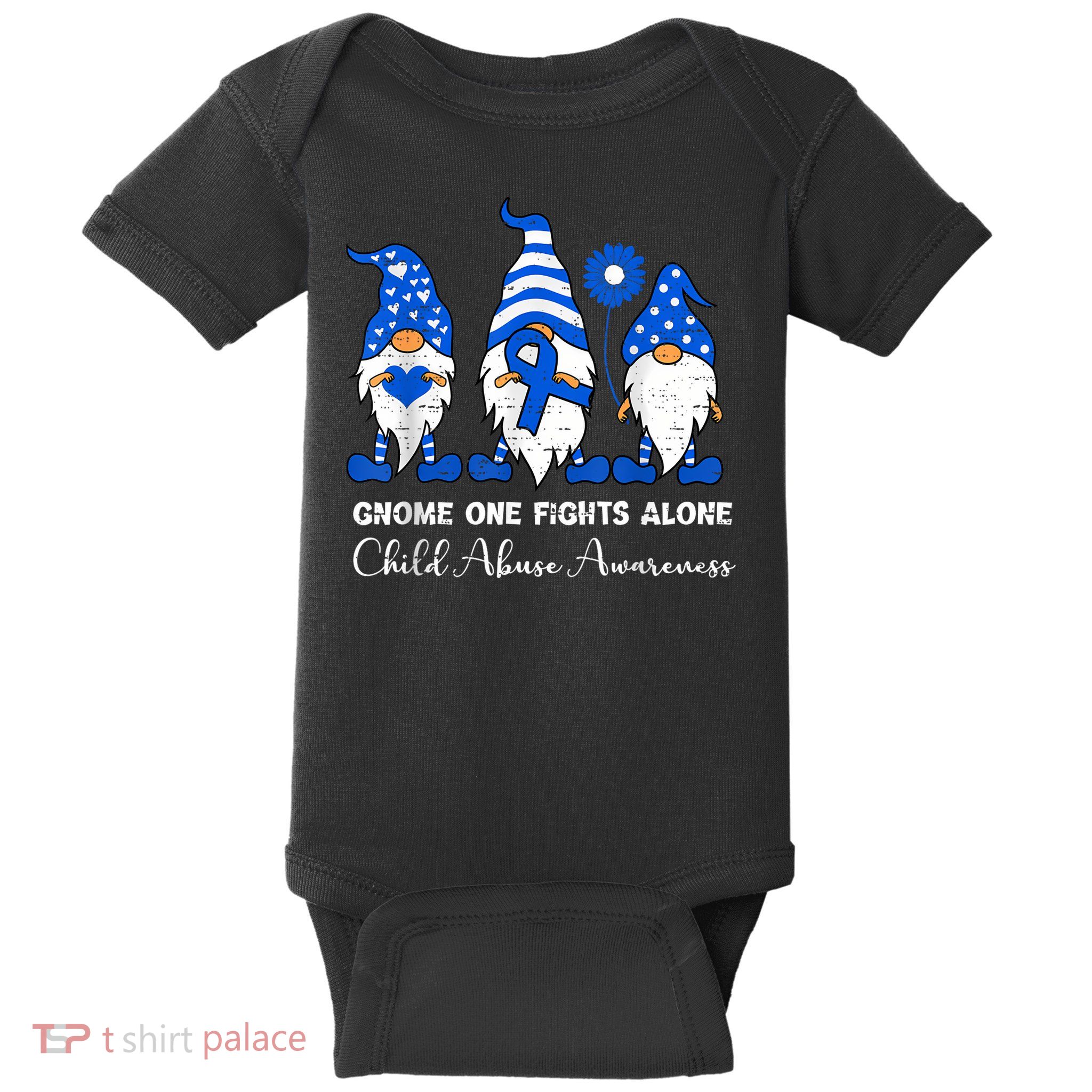 Child Abuse Prevention Gnome Child Abuse Awareness Pinwheel Baby Bodysuit