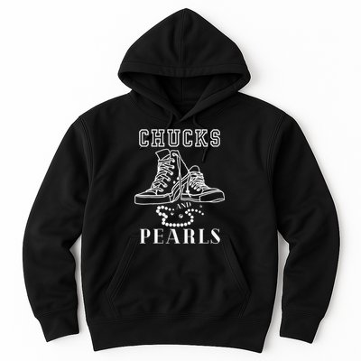 Chucks And Pearls Cute Women Nurse Kamala 2024 Hoodie