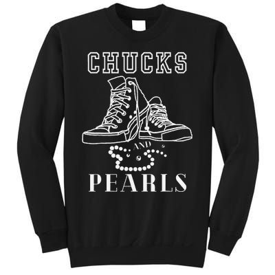 Chucks And Pearls Cute Women Nurse Kamala 2024 Sweatshirt