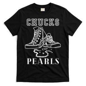 Chucks And Pearls Cute Women Nurse Kamala 2024 T-Shirt