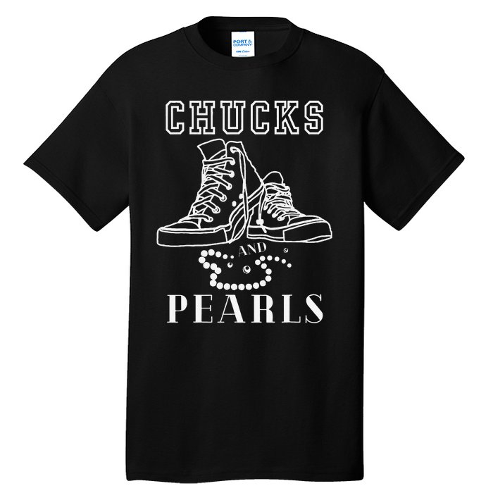 Chucks And Pearls Cute Women Nurse Kamala 2024 Tall T-Shirt