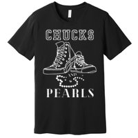 Chucks And Pearls Cute Women Nurse Kamala 2024 Premium T-Shirt