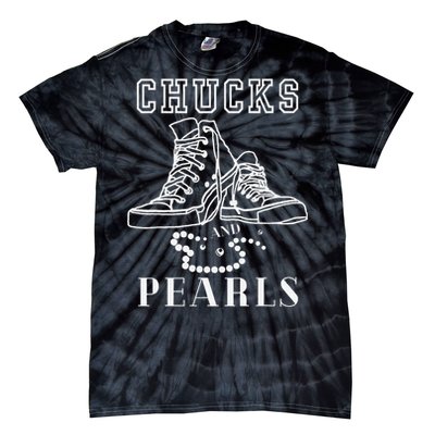 Chucks And Pearls Cute Women Nurse Kamala 2024 Tie-Dye T-Shirt