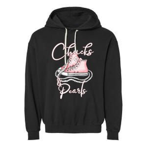 Chucks And Pearls Garment-Dyed Fleece Hoodie