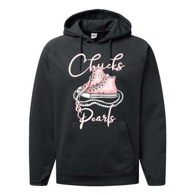 Chucks And Pearls Performance Fleece Hoodie