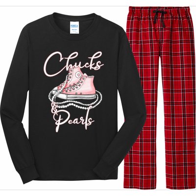 Chucks And Pearls Long Sleeve Pajama Set