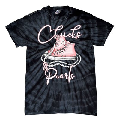 Chucks And Pearls Tie-Dye T-Shirt