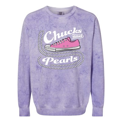 Chucks And Pearls Madam 2024 Women American Colorblast Crewneck Sweatshirt