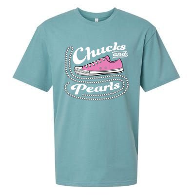 Chucks And Pearls Madam 2024 Women American Sueded Cloud Jersey T-Shirt